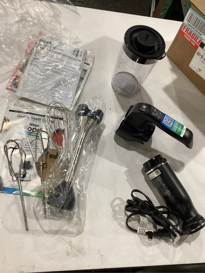 Condition photo showing New/Like New for ninja ci100c foodi power mixer system immersion blender and handmixer combo, black