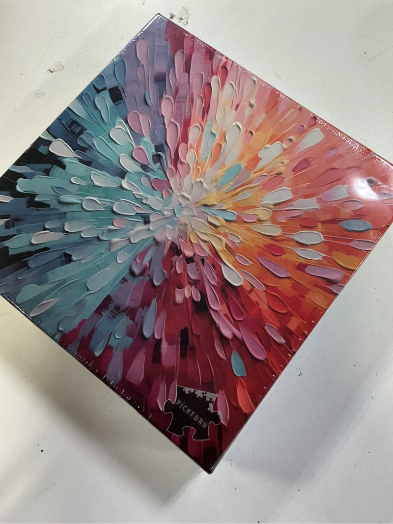 Condition photo showing New/Like New for Impossible Puzzles 1000 Piece, Colorful Hard Difficult Puzzle for Adults, Gradient Rainbow Challenging Jigsaw Art Painting Color Explosion