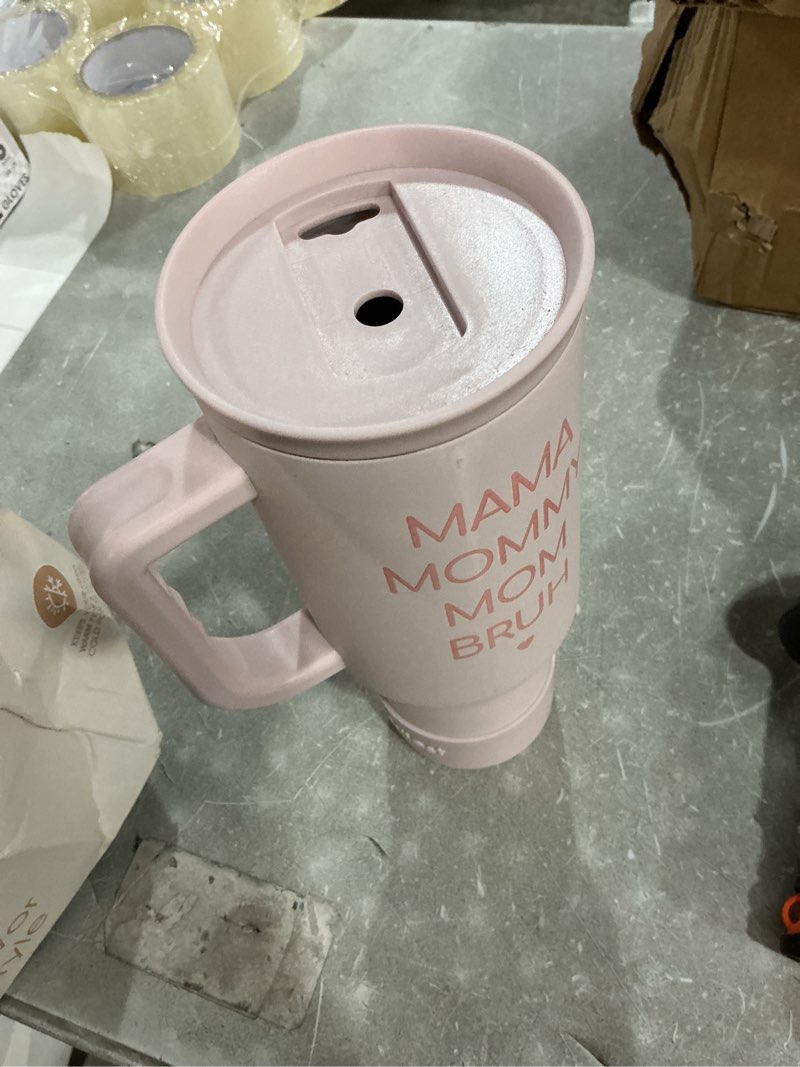 Condition photo showing Good Condition for sandjest gift for mom - mama mommy mom bruh stainless steel tumbler with handle, travel coffee mug for moms - gifts for birthday christmas mothers day, 40oz