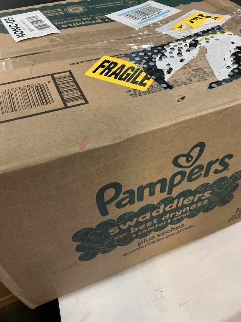 Condition photo showing New/Like New for pampers swaddlers diapers, size 3 (13-26 lbs), 168 count, absorbent, keeps baby dry and comfortable, skin safe disposable baby diaper size 3 168
