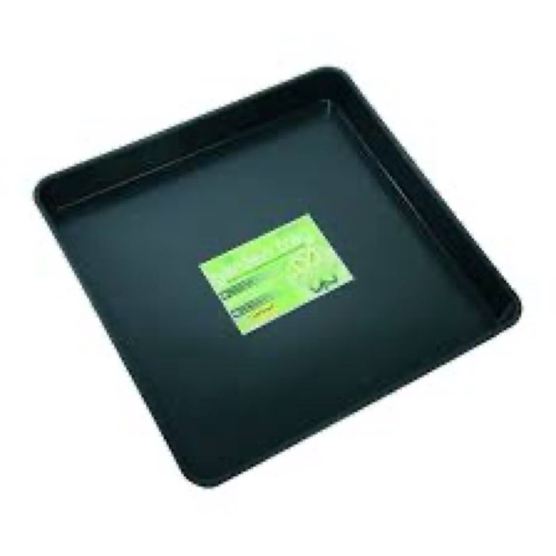 tierra garden square tray, durable 1-piece drip and potting tray for mixing, growing and more, 23.5 