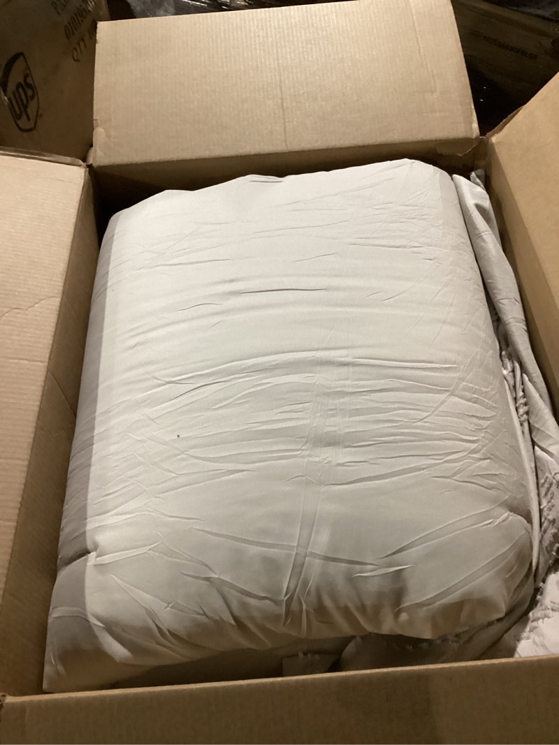 Condition photo showing Good Condition for Andency King Size Comforter Set Beige, Boho Cream Soft Warm Tufted Neutral Bedding Comforter Sets for King Size Bed, 3 Pieces Aesthetic Chevron Farmhouse Cute Bohemian Textured Bedding Set 01 - Beige King (104"x90")