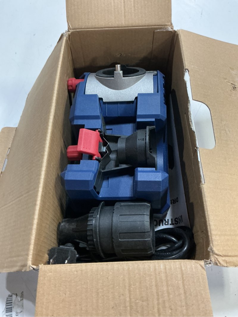 Condition photo showing As Is for drill bit sharpener for all bits 3/32-3/4", high-speed portable power drill bit sharpeners, adjustable 115°-140° angles drill sharpener, sharpens hss, carbide steel, masonry, cobalt, tin-coated bits