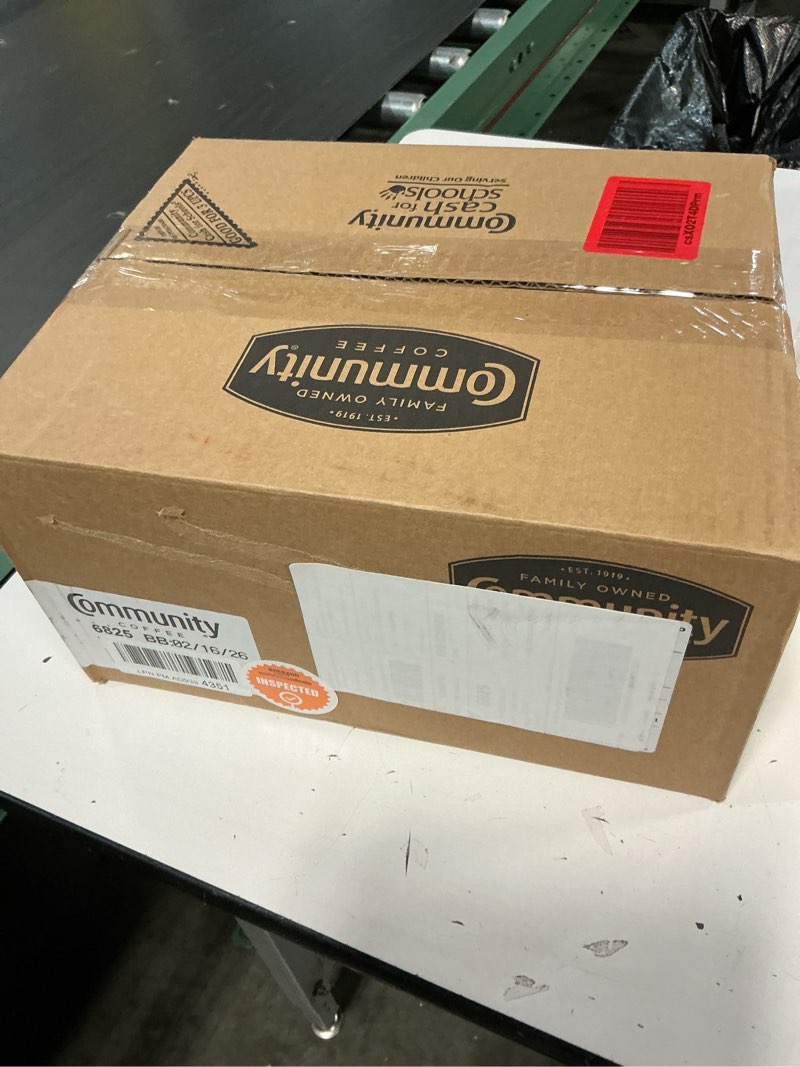 Condition photo showing New/Like New for ((bb:02/16/26))community coffee private reserve brazil santos bourbon whole bean coffee, medium-dark roast, 32 ounce bag (pack of 4) brazil santos 32 ounce (pack of 4)