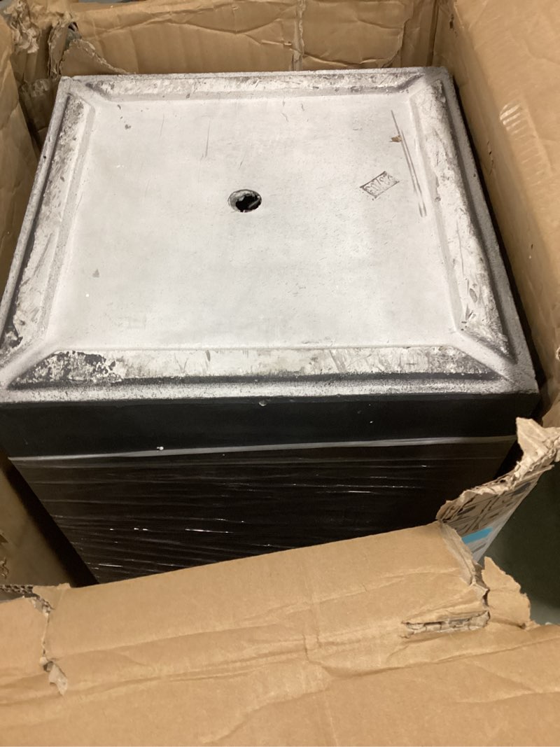 Condition photo showing Good Condition for Kante RF0002C-C60121 Lightweight Concrete Modern Rectangle Outdoor Planter, Charcoal Charcoal 28" Tall