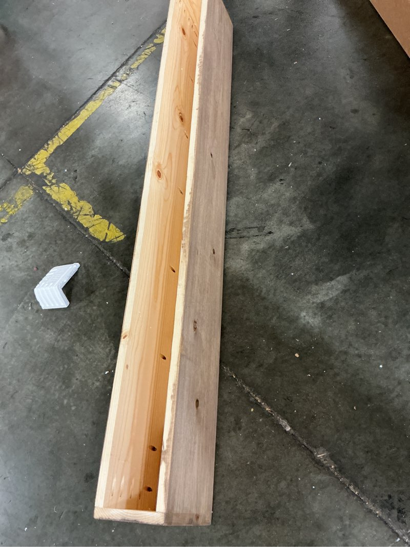 Condition photo showing Good Condition for wood mantel shelf