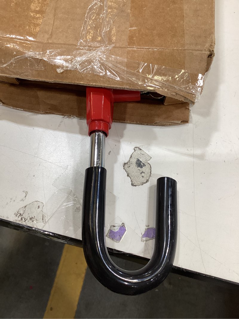 Condition photo showing New/Like New for winner international the club cl303 pedal to steering wheel lock, red, 5.25 inch