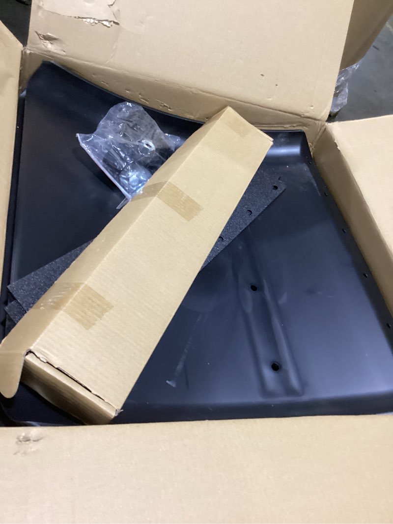 Condition photo showing Good Condition for Pair Black Poly Quarter Fenders Set for Semi Truck, 24" x 24" Freightliner Kenworth Peterbilt with Hardware,Heavy Duty Plastic Mud Flaps Kit 24" x 24" Quarter Fenders BLACK