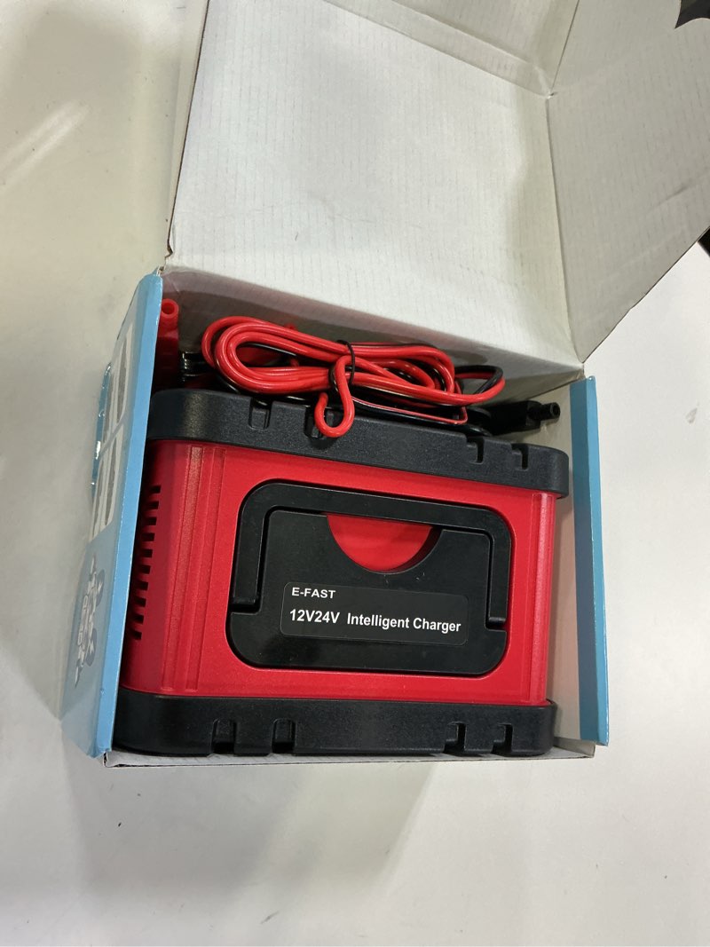 Condition photo showing Good Condition for e-fast battery charger 0-20a 12/24v lifepo4 lead acid automatic smart car battery charger, trickle & pulse repair, automobile battery maintainer for car truck motorcycle lawn mower boat