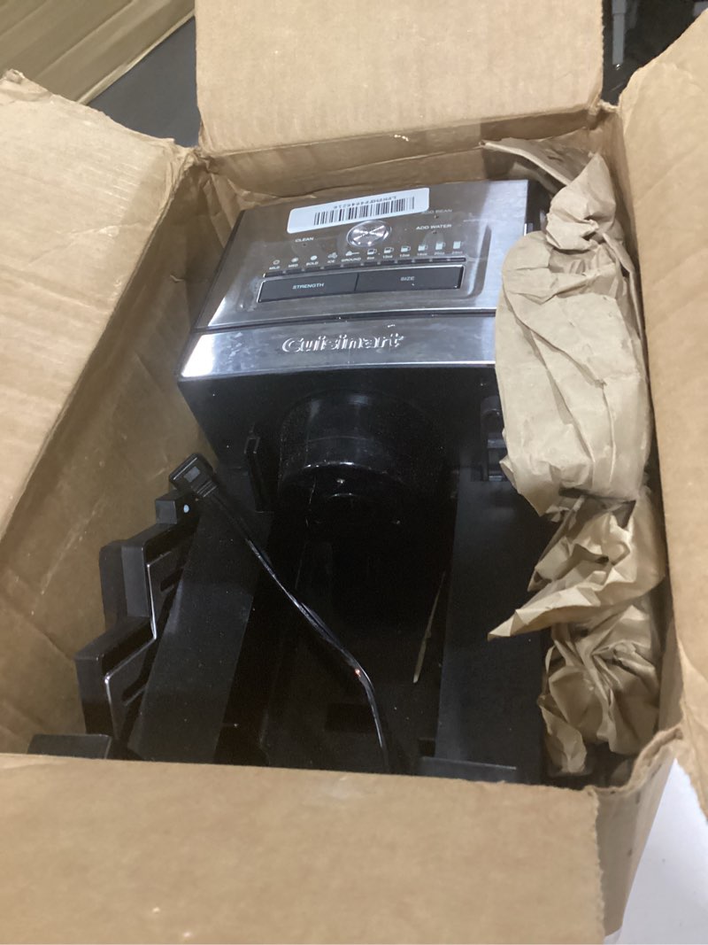 Condition photo showing As Is for Cuisinart Coffee Maker, Custom Grind and Brew Single Cup Coffee Maker, 6 Cup Sizes, Built-in Stainless Steel Burr Mill, Adjustable Strength, Grind Control and Over Ice Feature, Easy Cleaning, DGB-30