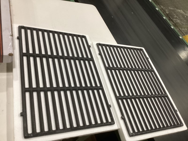 Condition photo showing Good Condition for genesis ii grill grates for weber genesis ii 300 and genesis ii lx 300 series grills, genesis ii e&s 310 315 320 325 340, 18.75" grill parts for weber genesis 2, weber 66095 66802,66805, cast iron 18.75" weber genesis ii 300