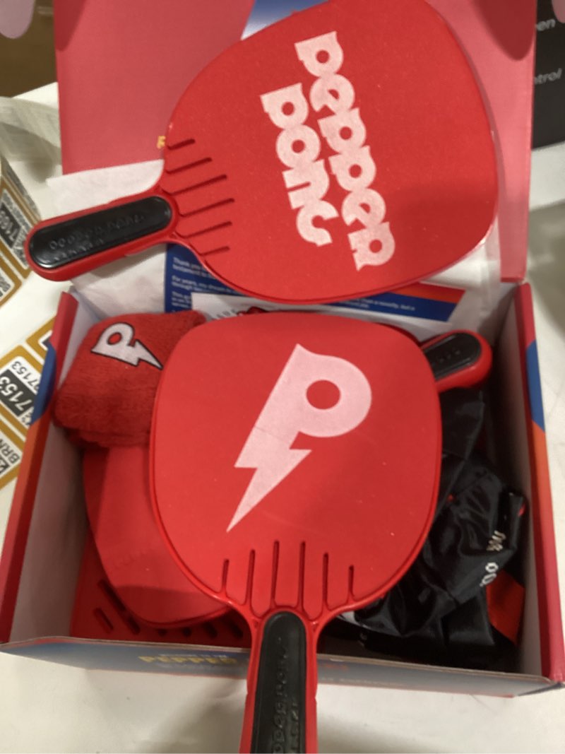 Condition photo showing As Is for pepper pong ping pong, reinvented | any surface, indoor or outdoor portable paddle sport| 3-speed foam balls, 4 premium paddles, free-standing net, carry bag: whisper quiet, 60-sec setup