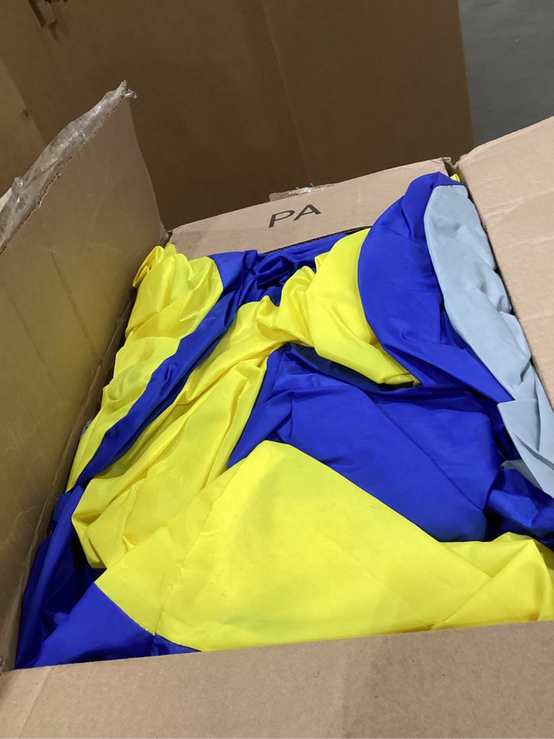 Condition photo showing Good Condition for warsun 15ft gaga ball pit with built-in blower, portable gaga ball inflatable for indoor outdoor school family activities inflatable sport games blue&yellow 15ft