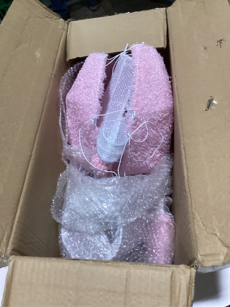 Condition photo showing Good Condition for 35" Christmas Poodle Dog Decoration with Lights,3D Pink Dog Lighted-up Outdoor Indoor Christmas Decoration,Cute Hairy Puppy with Red Christmas Hat Indoor Porch Outdoor Yard Holiday Decor Pink Poodle Dog