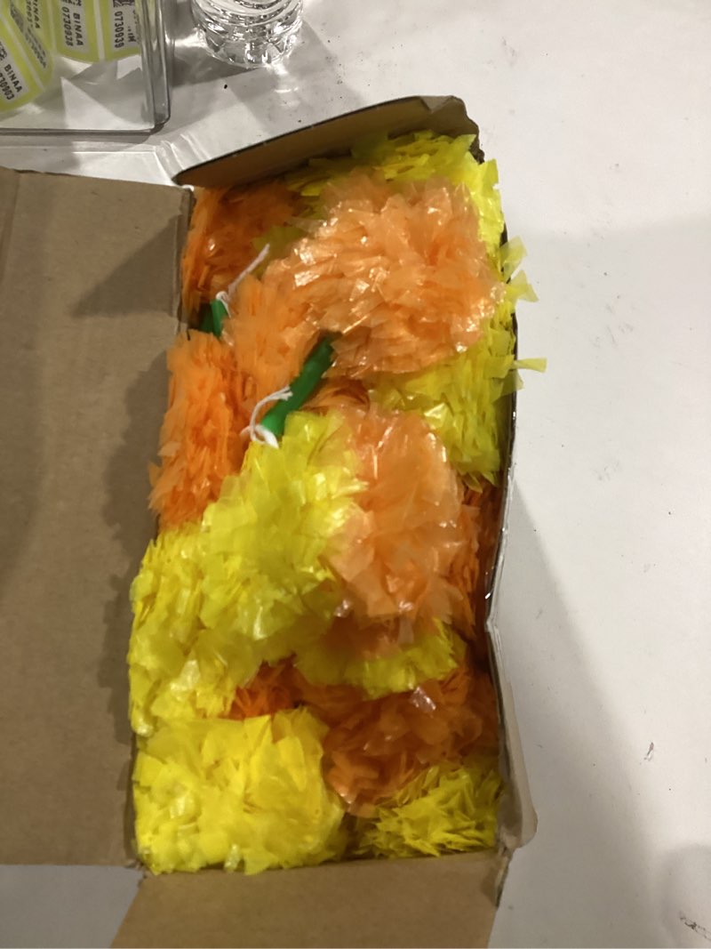 Thiccywoov 5 Pcs 50 Inch Diwali Artificial Marigold Garland with Wooden Lotus Hanging for Decoration