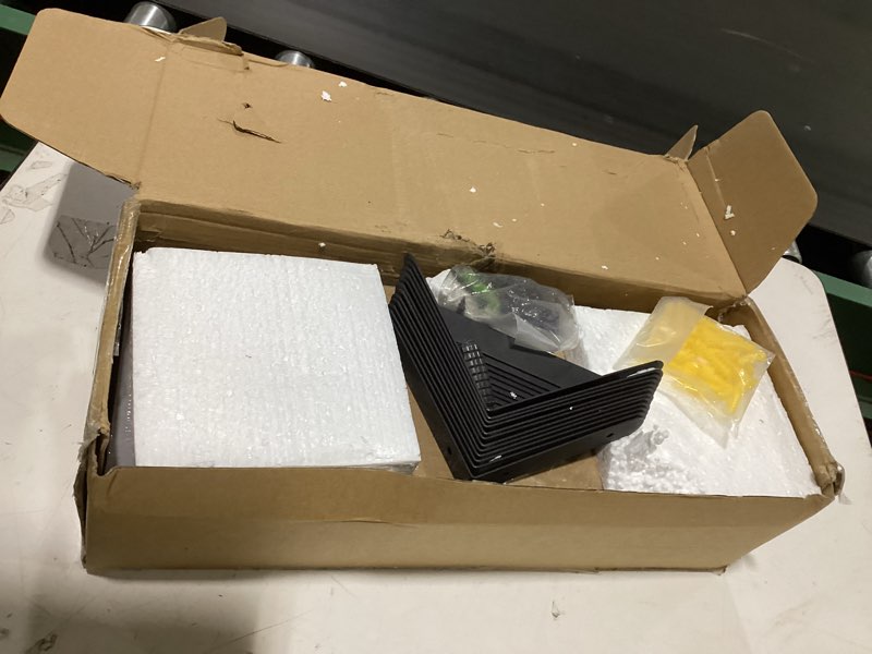 Condition photo showing Good Condition for ygeomer 16.5 inch floating shelves for wall, farmhouse wall shelves for bedroom, bathroom storage, living room and kitchen decor (set of 6 grey) grey 16.5 x 6.1 x 0.59 inches