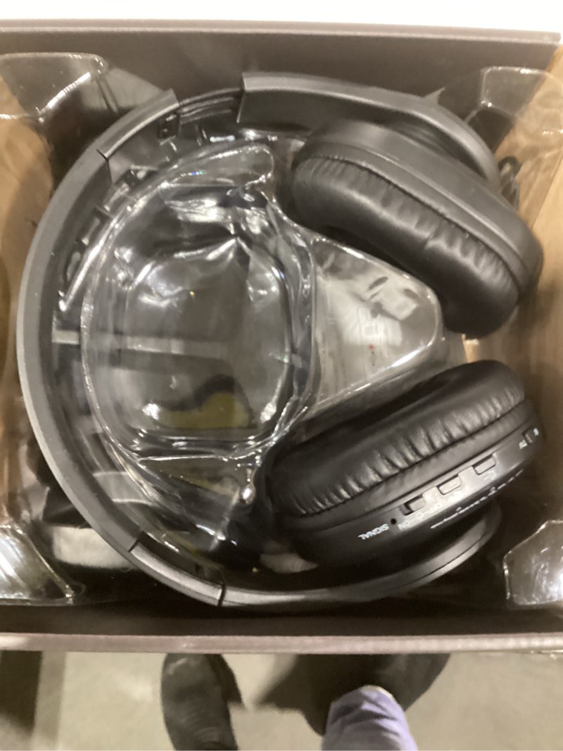 Condition photo showing Good Condition for WallarGe Dual Wireless Headphones for TV Watching with RF Transmitter, Bluetooth Over-On Ear TV Headphones Wireless for Seniors, No Lip-Sync Delay, Plug & Play. Set of Two RGB
