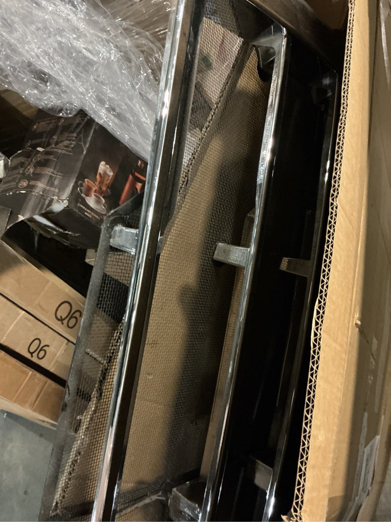 Condition photo showing As Is for Front Grille Compatible with 2018-2024 Freightliner Cascadia Grill w/Bug Screen Plastic+Steel Silvery