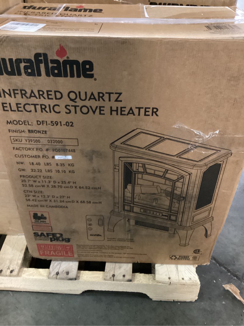 Condition photo showing New/Like New for duraflame Infrared Quartz Electric Stove Heater - DFI-591-22 - Taupe