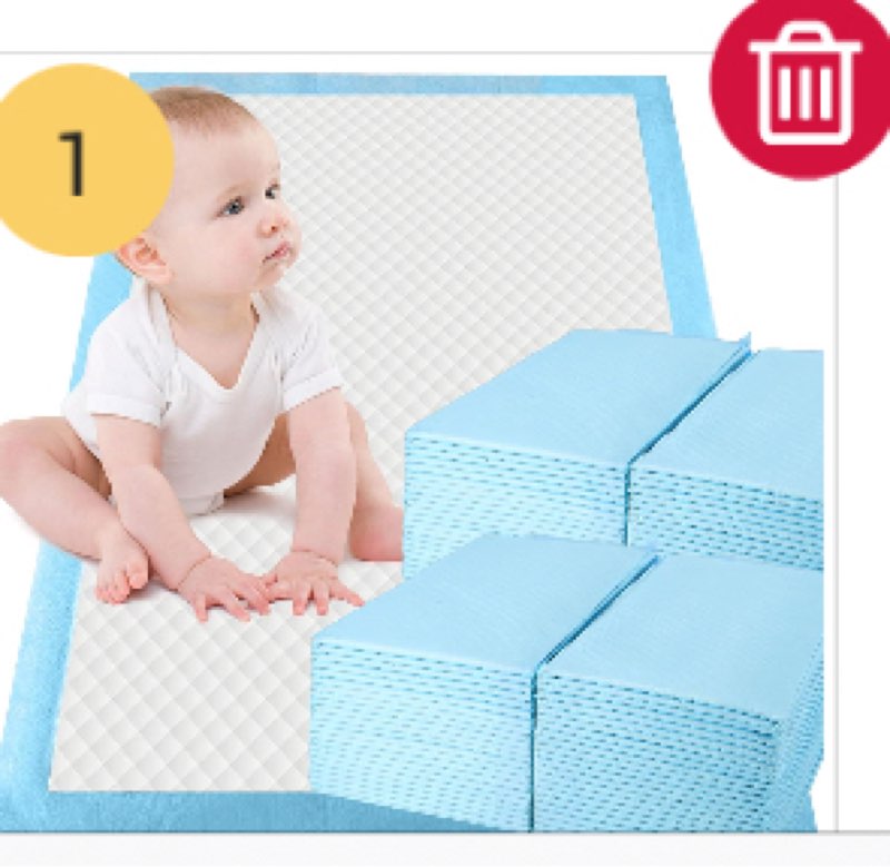 100 Pack Disposable Changing Pads,Waterproof Baby Disposable Underpads,Soft Absorbent Waterproof Diaper Changing Pad for Baby Incontinence with Moisture Protector,23.6 x 17.7Inch(Blue)