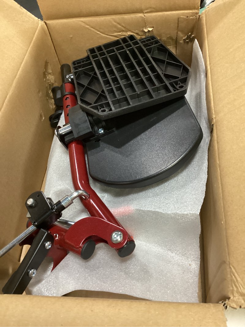 Condition photo showing Good Condition for red wheelchair elevating leg rests, w/calf pad, non-slip footplates, compatible with reclining wheelchair, standard wheelchair, transport chair. universal wheelchair parts, (1 pair,red)