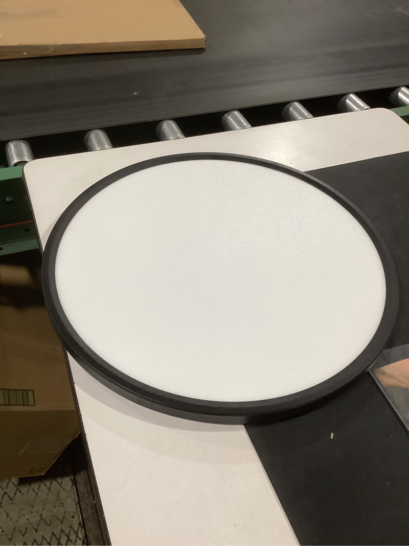 Condition photo showing Good Condition for 19 inch flush mount ceiling light with night light, 45w 4500lm, dimmable led ceiling lights fixture with remote control, 3000k/4000k/6500k selectable, slim bright bedroom light fixture, round black 19 inch black