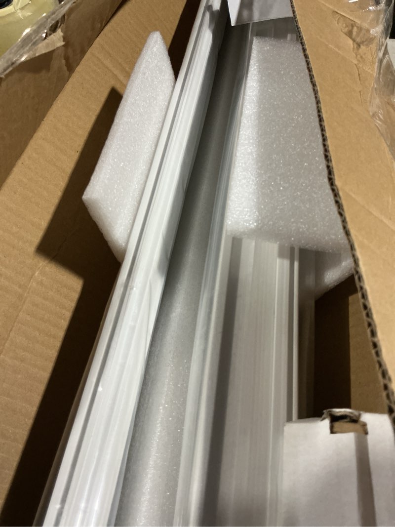 Condition photo showing Good Condition for grandekor no-drill no tools motorized blinds with remote | 35.5x36 white electric blackout smart roller shade/app/voice control-for home office, living room blackout-white 35.5"w x 36"h