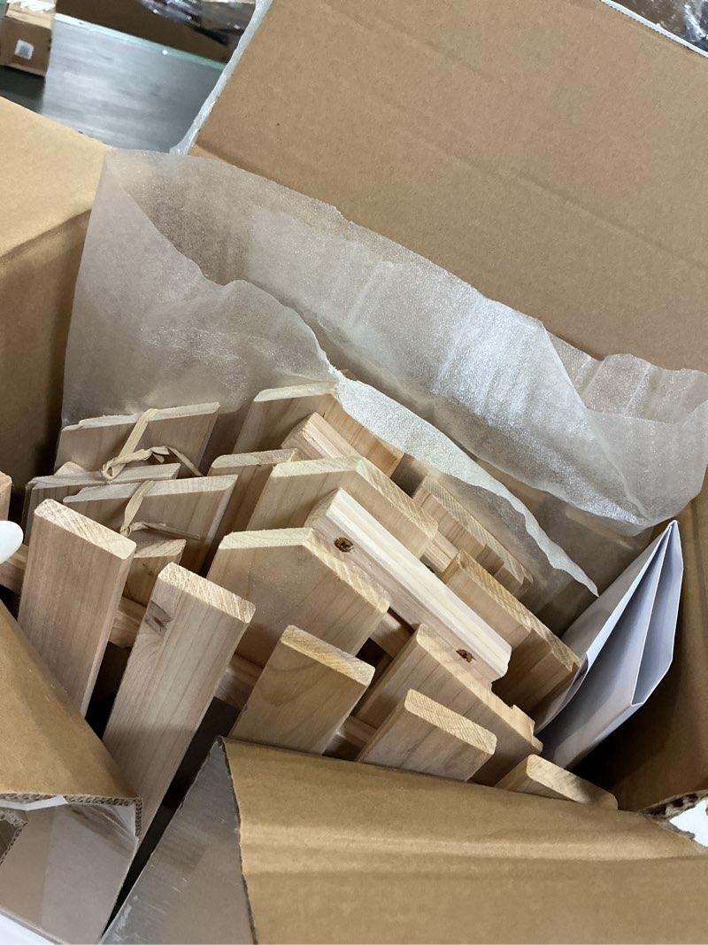 Condition photo showing Good Condition for habau wood potato onion storage bins - wooden stackable produce basket - fruit vegetable storage for kitchen pantry organization, set 3 pieces natural