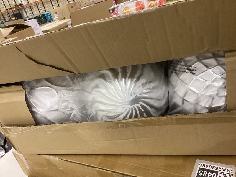 Condition photo showing New/Like New for Lanpn 6 Pcs 8" Large Christmas Balls Ornaments, Outdoor Xmas Tree Hanging Decorations, Shatterproof Christmas Ball Ornament Set for Home Winter Holiday, Assorted Relief Pattern, White & Silver White & Silver 8"/ 6 pcs