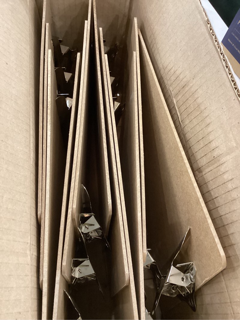 clipboards, pandri 12 pack hardboard office clipboards, low profile clip, clip boards 8.5x11 standard letter size, classroom supplies, eco friendly