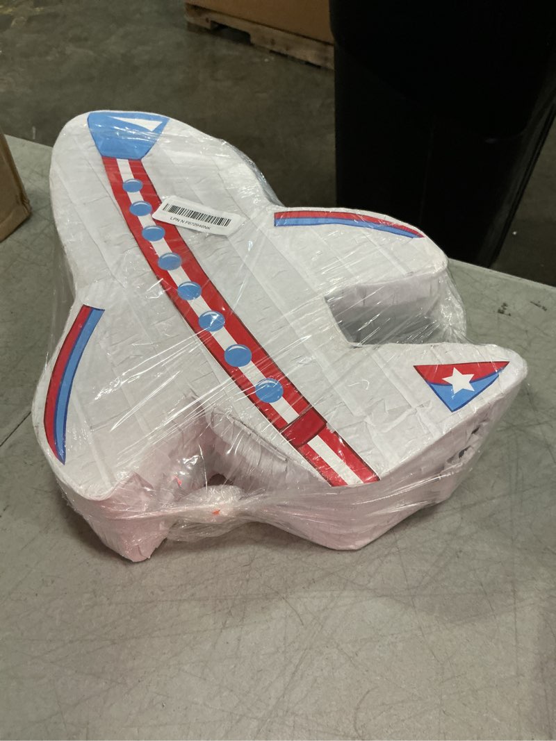 Condition photo showing New/Like New for airplane pinata - 17.75 x 13 x 5 inches, kids birthday party decoration, centerpiece, airplane theme party celebration supplies