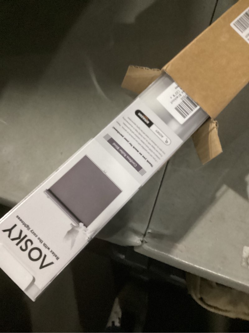 Condition photo showing New/Like New for AOSKY Cordless Roller Shades Blackout Blinds for Windows Room Darkening Rolled Up Shades with Spring System, UV Protection Window Shades Door Blinds for Home and Office (33" W x 72" H, White) 33"W x 72"H White