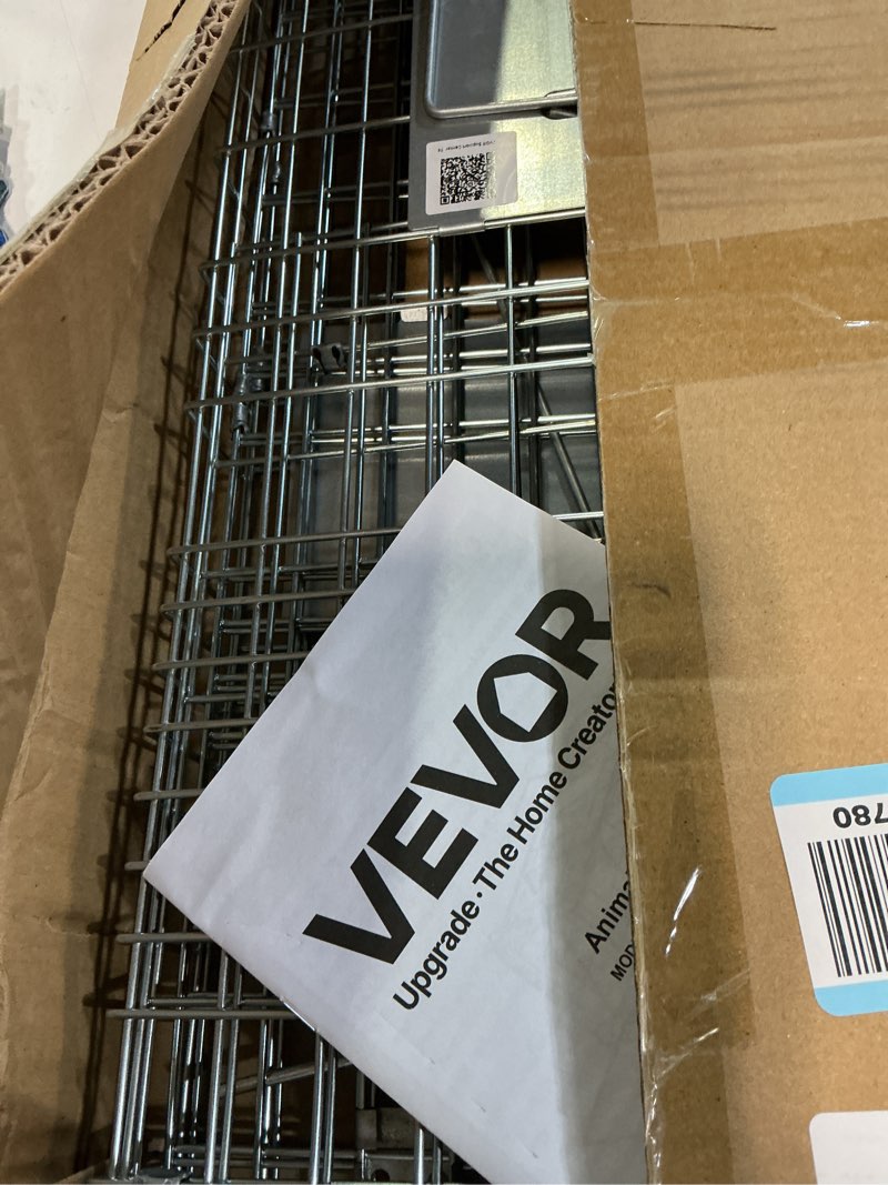 Condition photo showing Good Condition for vevor live animal cage trap, 31" x 10" x 12" humane cat trap galvanized iron, folding animal trap with handle for rabbits, stray cats, squirrels, raccoons, groundhogs and opossums