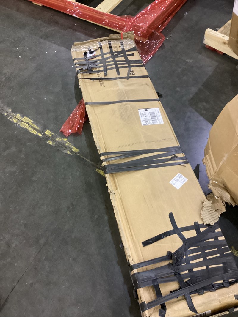 Condition photo showing As Is for Novilla Full Size Bed Frame with Charging Station USB/Type-C & Storage Headboard, Modern Metal Platform Bed Frame, Easy Assembly, Heavy Duty Slats Support, Noise Free, No Box Spring Needed