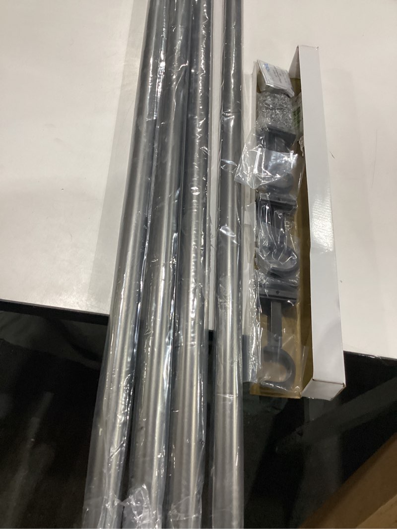 BlastHome® Non-Adjustable Luxury Extra Long Curtain Rod, 1 ¼” Rod Set, 16 foot Fixed Length (Four Ro