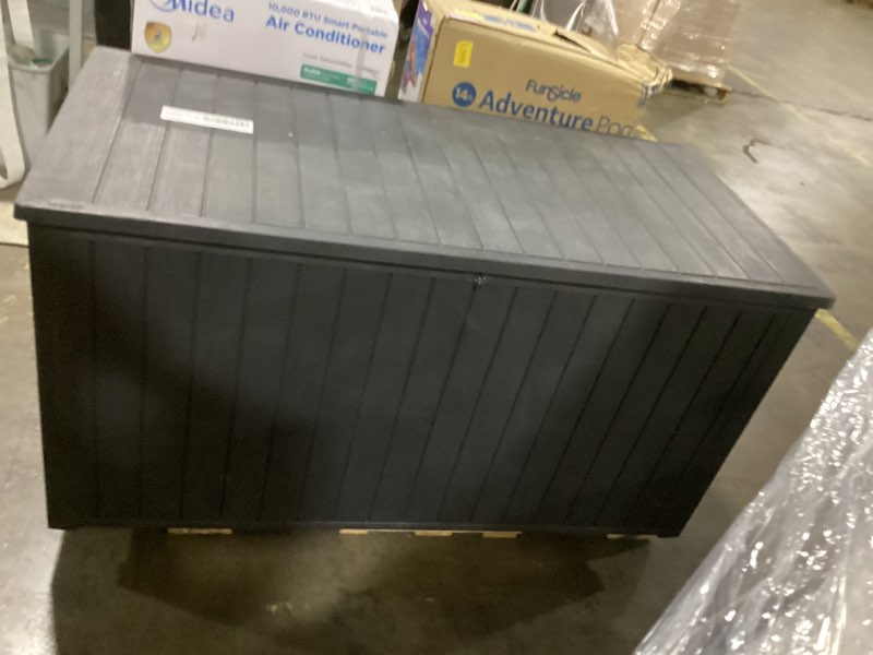 Condition photo showing As Is for keter 230 gal. xxl deck box