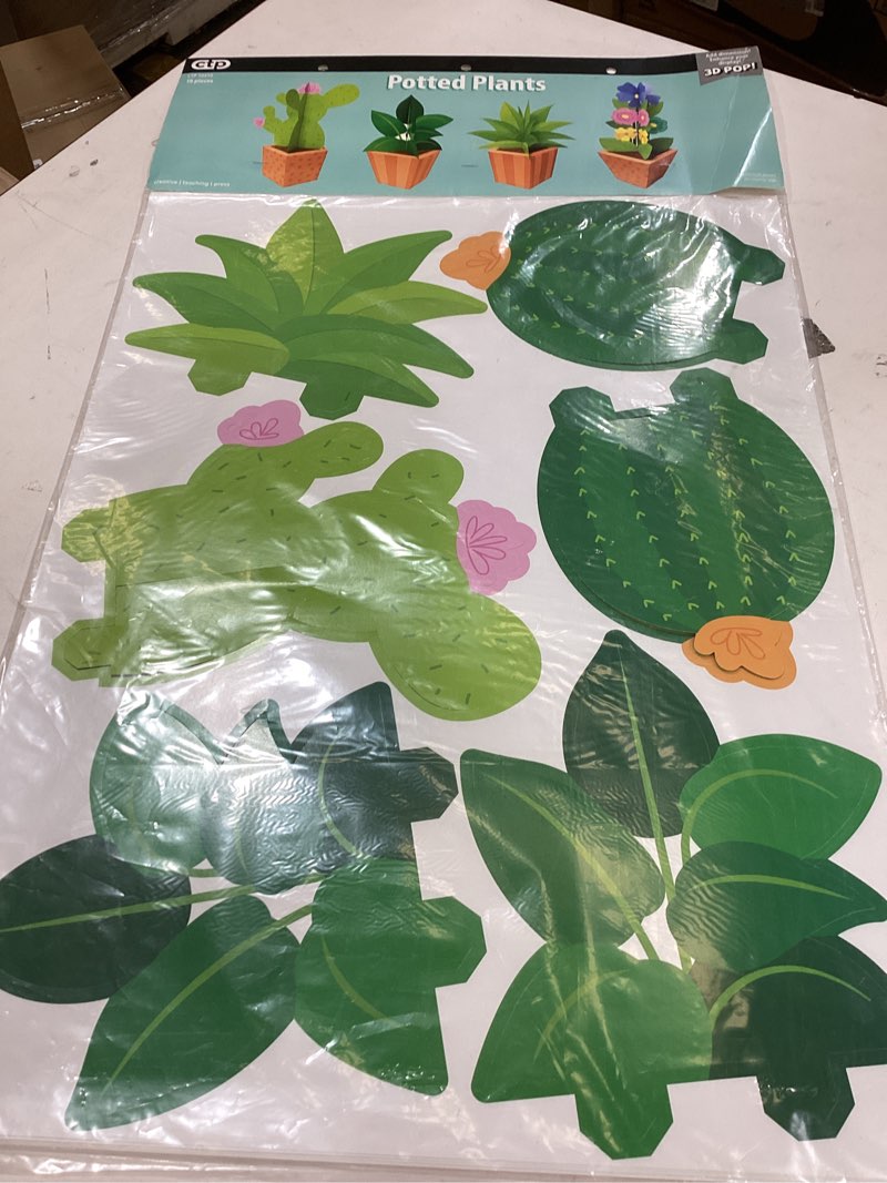Condition photo showing Good Condition for creative teaching press positively plants 3d pop! potted plants bulletin board set