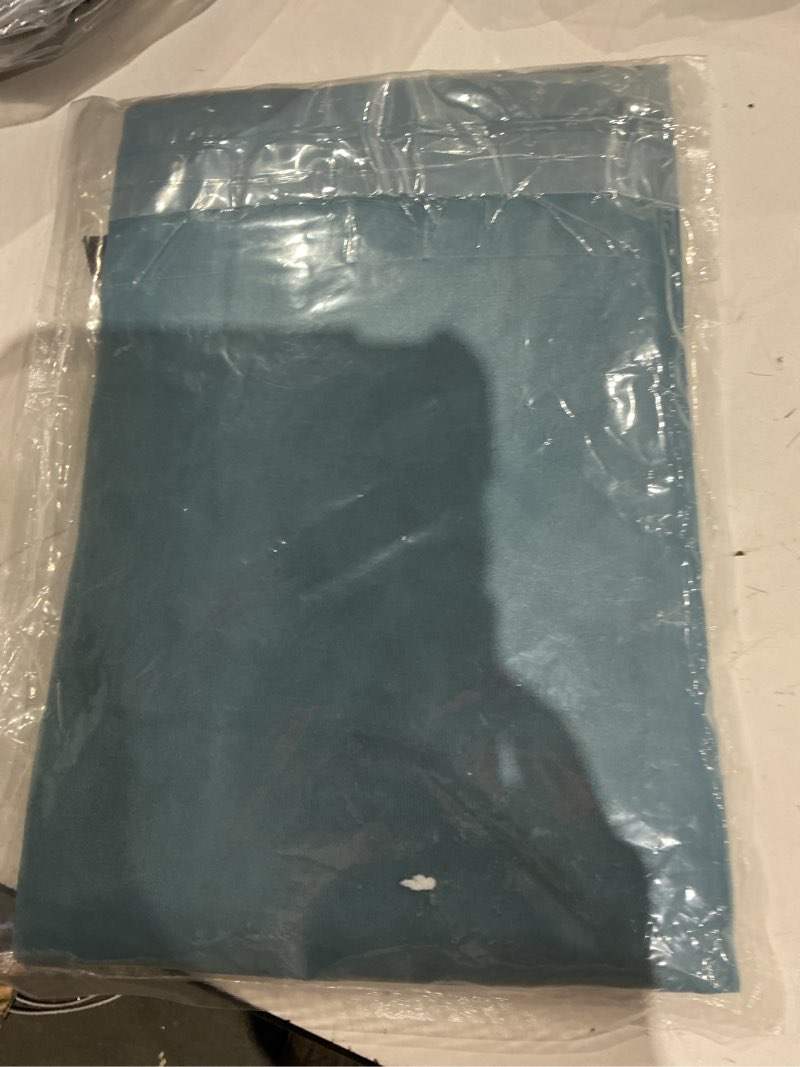 Condition photo showing Good Condition for miulee dusty blue sheer curtains 84 inches long 2 panels, light filtering voile drapes with rod pocket for bedroom and living room windows dusty blue solid 54"w x 84"l (pack of 2)