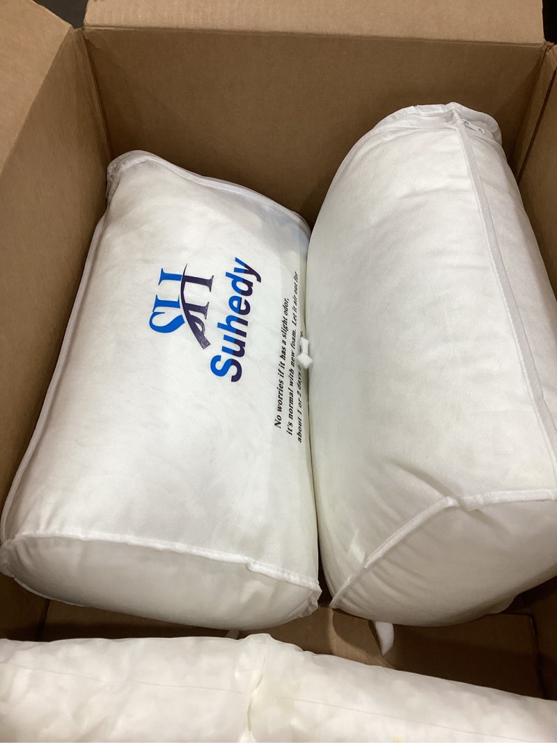 Condition photo showing Good Condition for Pillows Queen Size Set of 2- Adjustable Firm Shredded Memory Foam Pillows - Side Sleeper Bed Pillows for Adults with Washable Cover and Bonus Foam Fill Queen (Pack of 2)