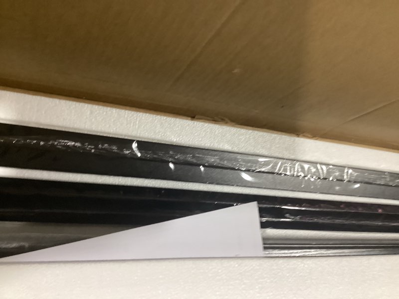 Condition photo showing Good Condition for richfocus 48inch floating shelves for wall 2 pack shelves for bedroom|kitchen|bathroom wall mounted rustic wood floating shelf with invisible brackets for books|storage|decor, black black 48 inch, set of 2