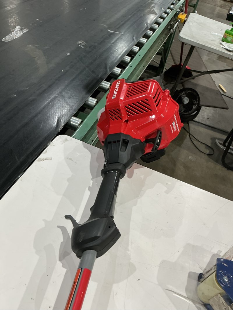 Condition photo showing As Is for craftsman ws2200 25-cc 2-cycle 17-in straight shaft attachment capable gas string trimmer