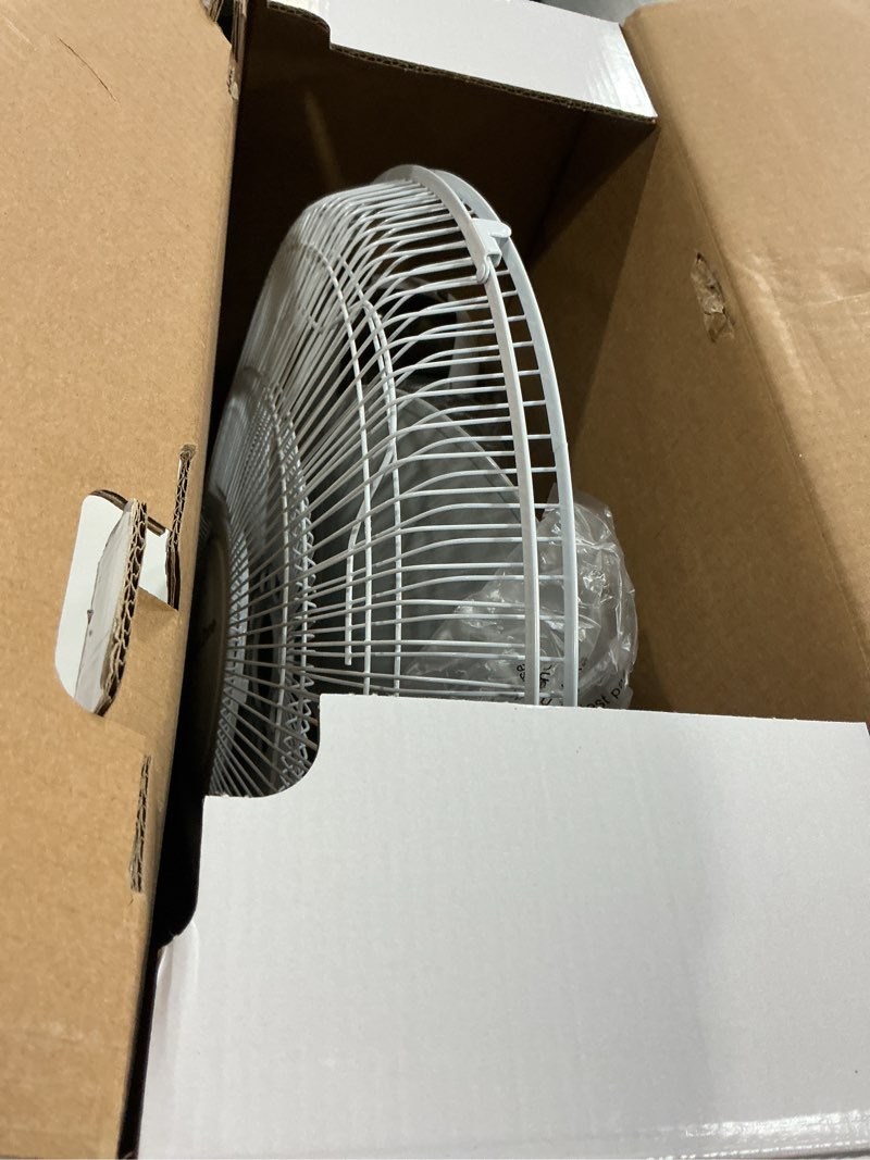 Condition photo showing As Is for Comfort Zone 16-inch Wall Mount Fan with Remote Control, Quiet 3-Speed Operation, Timer, Adjustable Tilt – Ideal for Bedroom, Home, Gym & Office 16" with Remote