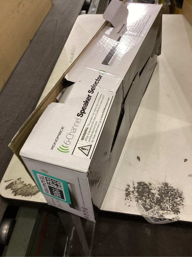 Condition photo showing New/Like New for Monoprice 6-Channel Speaker Selector - Black With Impedance Matching Protection, Up To 140W Per Ch. Perfect for Home Theater Audio