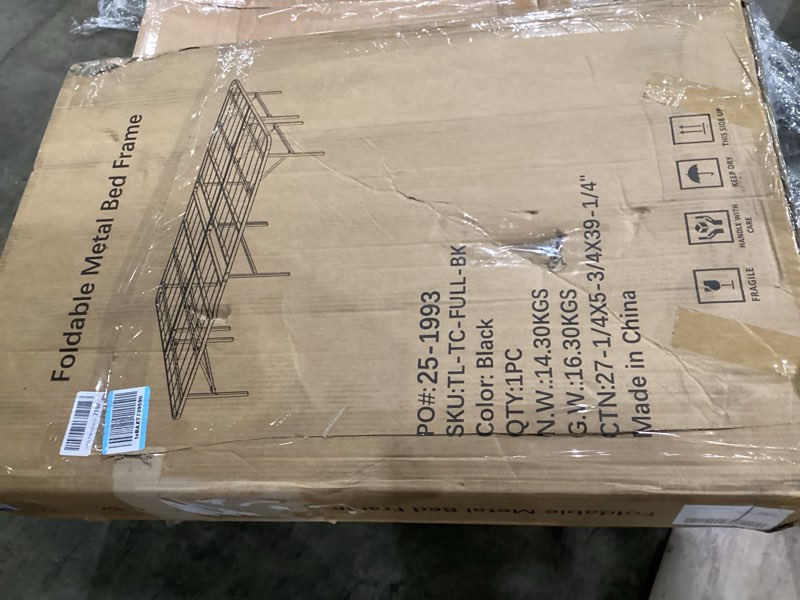 Condition photo showing New/Like New for foldable metal bed frame ,black ,full
