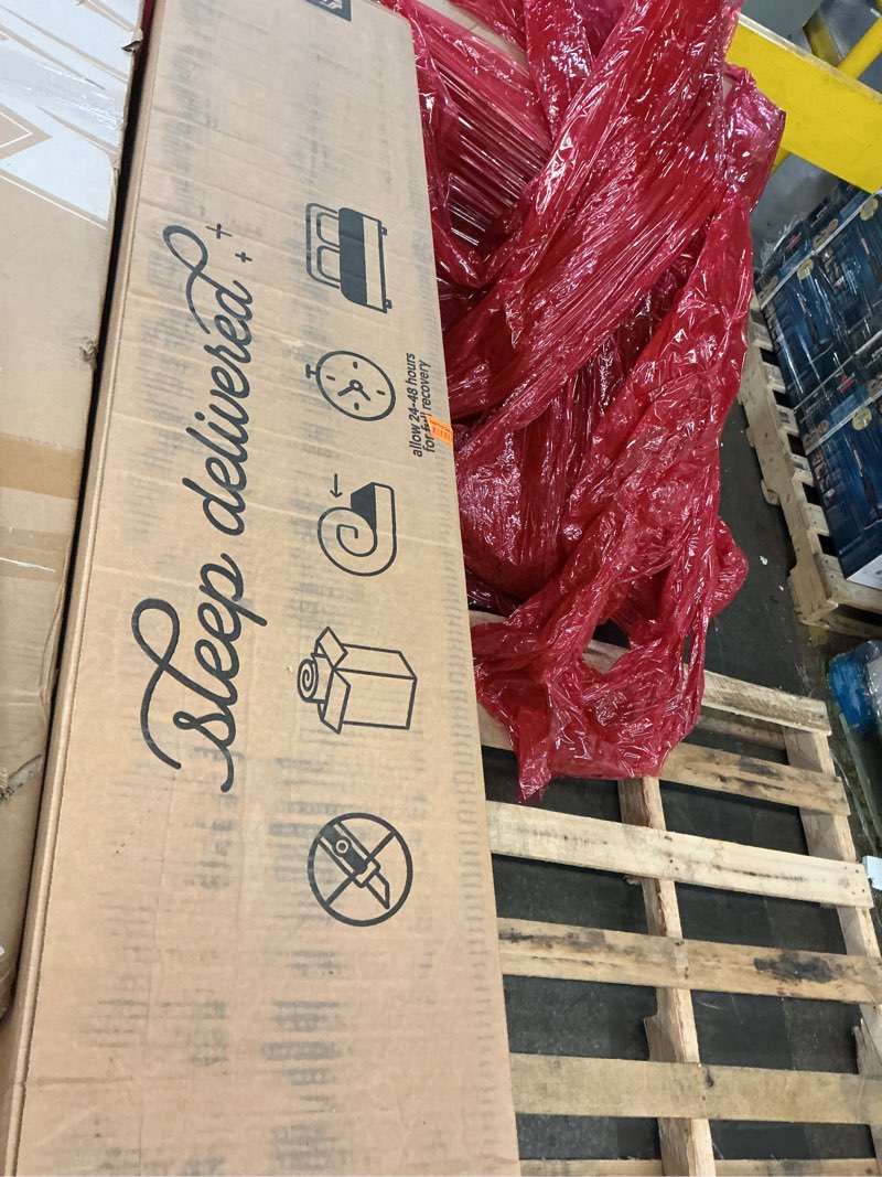 Condition photo showing New/Like New for signature design by ashley queen size chime 10 inch medium firm memory foam mattress with green tea & charcoal gel for pressure relief, fiberglass free, mattress in a box queen 10"