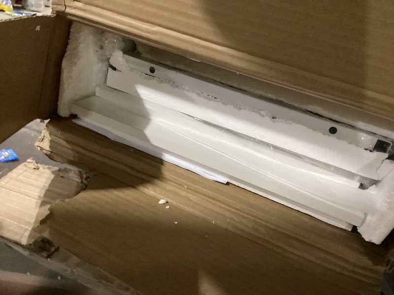 Condition photo showing Good Condition for 6 Drawer Dresser for Bedroom with Clothes Rack, Clothes Dresser with Side Pockets and Hooks, Charging Station & LED Lights, Wooden Top, Fabric Storage (White)