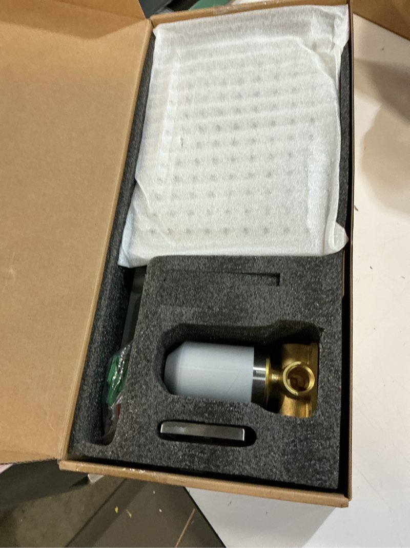 Condition photo showing Good Condition for kenes brushed nickel 10-inch shower head and handle set, square shower faucet set bathroom rainfall shower system wall mount, ke-6024b (shower valve included) shower faucet brushed nickel