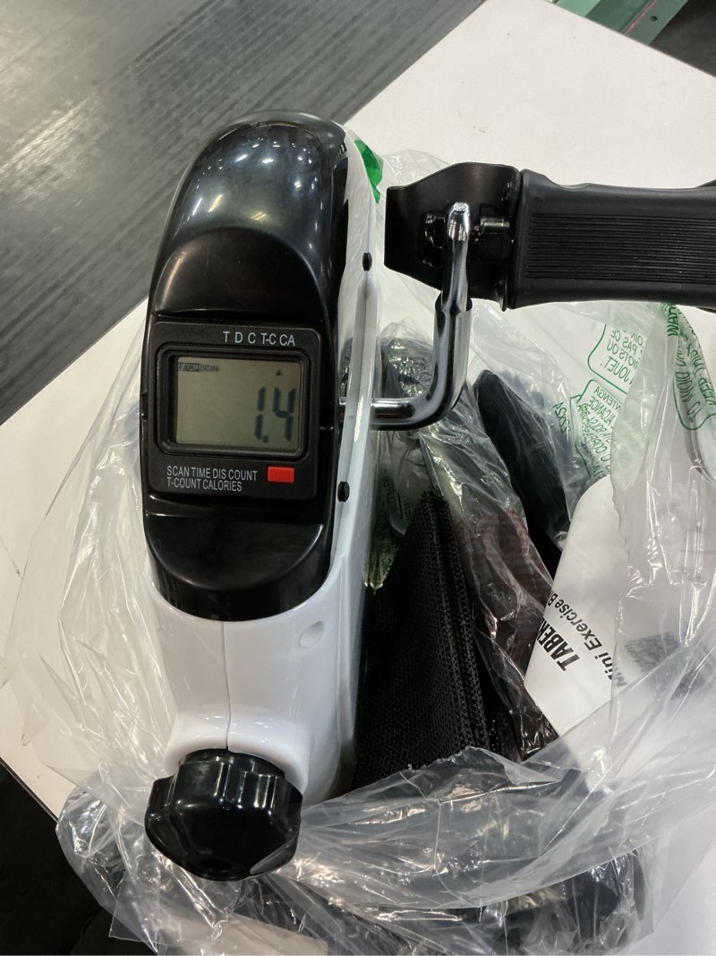 Condition photo showing As Is for TABEKE Under Desk Bike Pedal Exerciser - Mini Exercise Bike for Arm/Leg Exercise, Pedal Exerciser fo