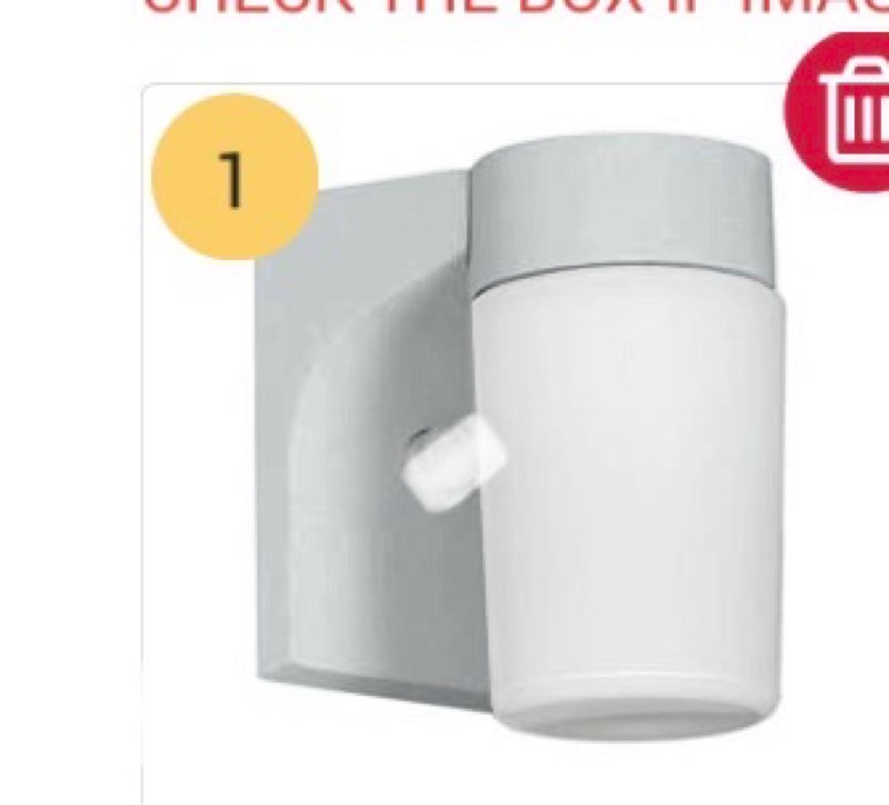 Sunset Lighting F4522 Satin Aluminum 1 Light 7 Height Fluorescent Outdoor Wall Sconce