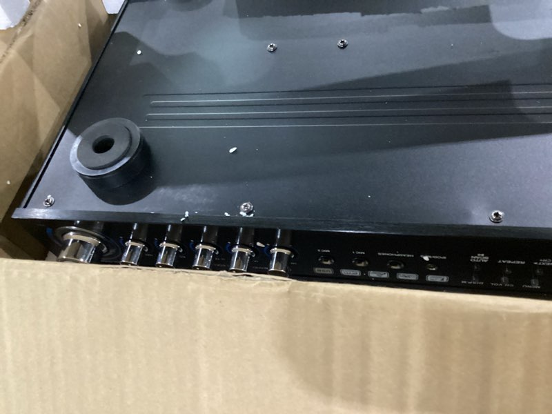 Condition photo showing Good Condition for not tested ***(pyle bluetooth hybrid home amplifier - 6-channel 2000w rack mount power amplifier receiver w/ radio - dual 10 band eq, karaoke microphone x2, usb, rca, coax, opt, dvd inputs, hidef input and output 6 channel amplifier 2000w amplifier